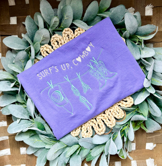 Surf’s Up Cowboy Embroidered Tank