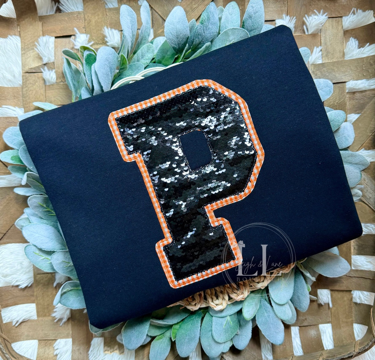 Varsity P Sequin Crewneck